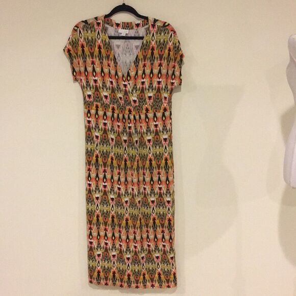J Jill V Neck Banded Waist Maxi Dress Size S - Picture 1 of 4
